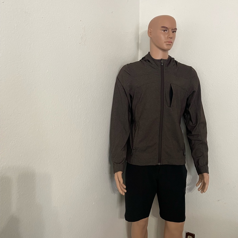 Lululemon The Contender Full Zip Jacket-Size (S)-Brown Hooded Jacket - Picture 6 of 12